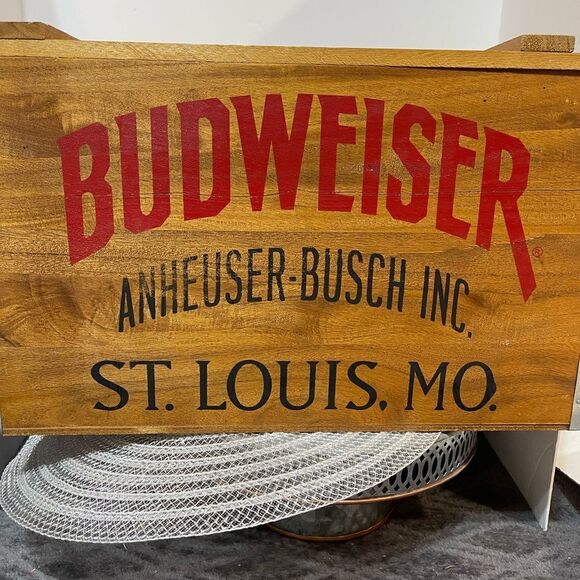 Vintage Budweiser Anheuser-Busch Wooden Beer Crate - Picture 12 of 12